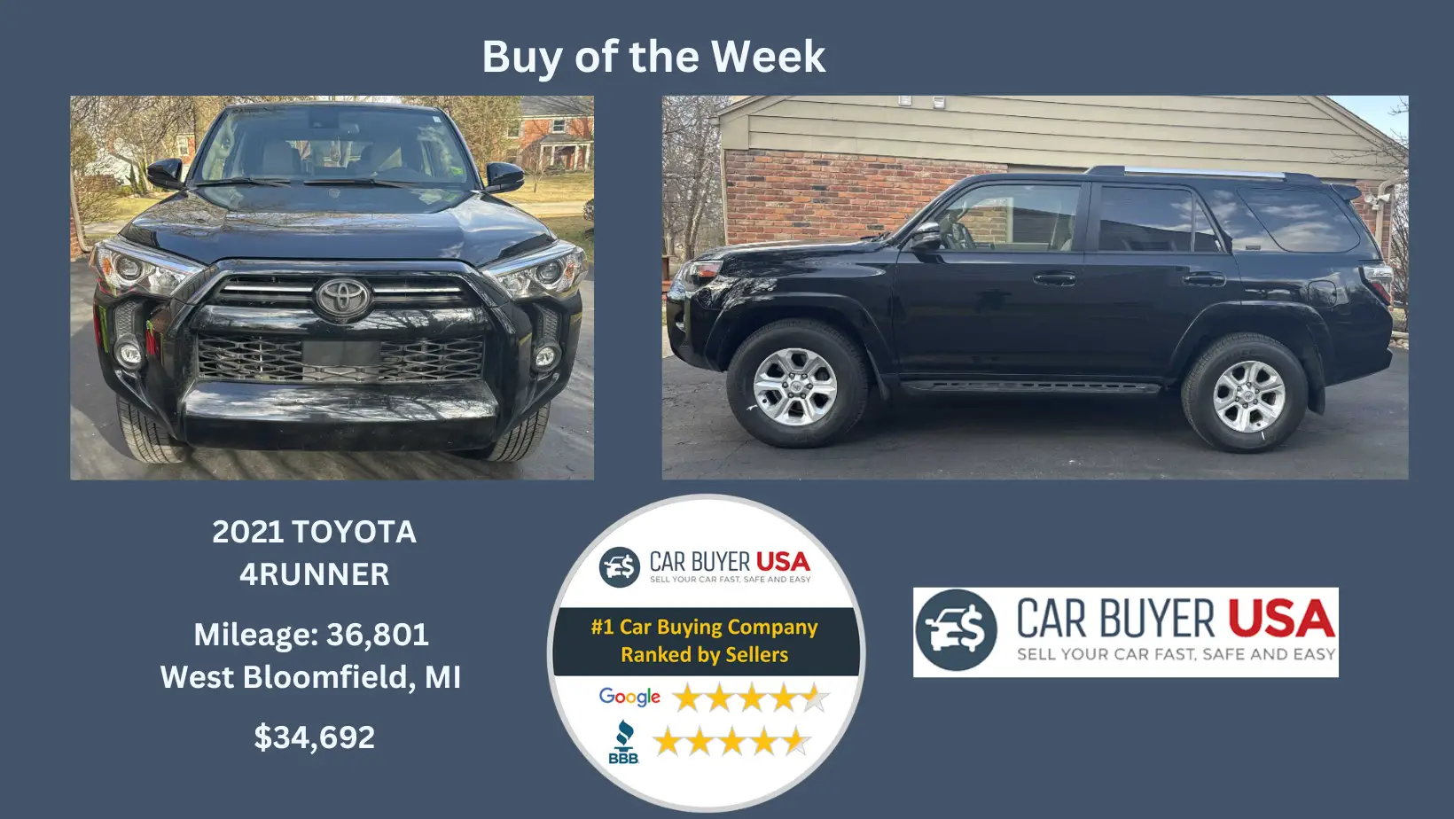 2021 Toyota 4Runner, West Bloomfield, MI - $34,692