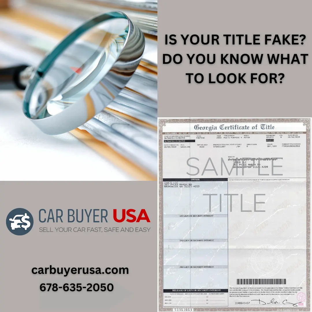 Car Buyer USA - Fake Title