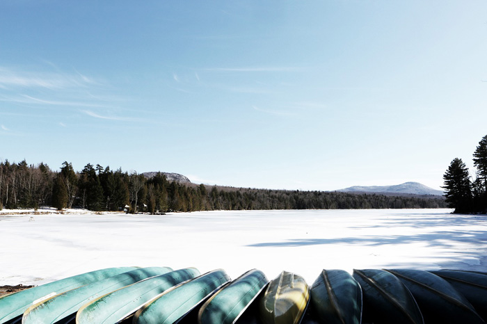 Frozen Lake Luzern in upstate NY